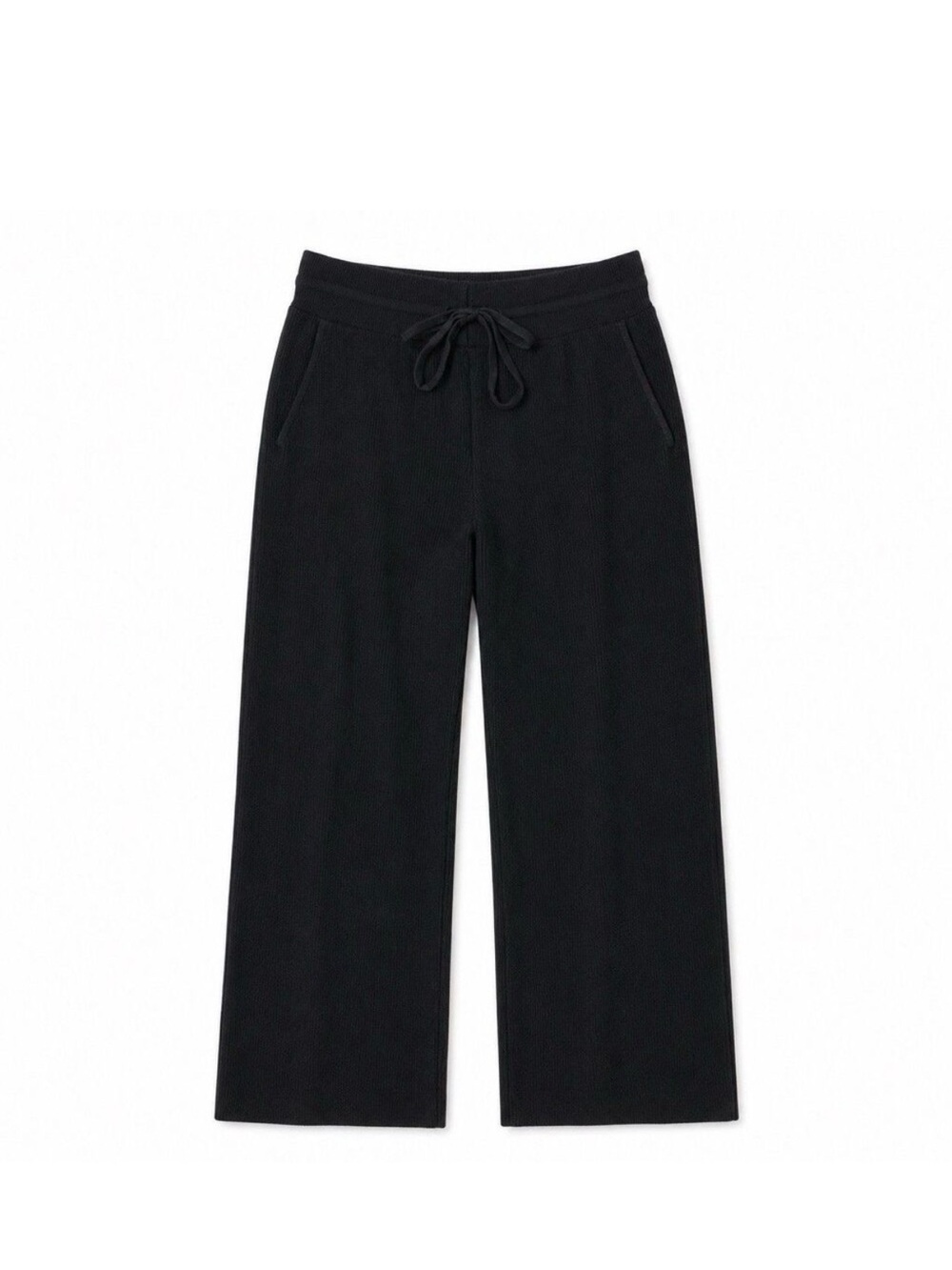 Uniqlo Black Wide-Leg Drawstring Waist Pants